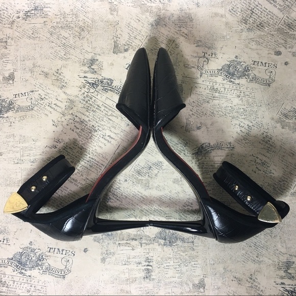 Charles Jourdan Paris Raven Ankle Strap Black Pump - Picture 7 of 15